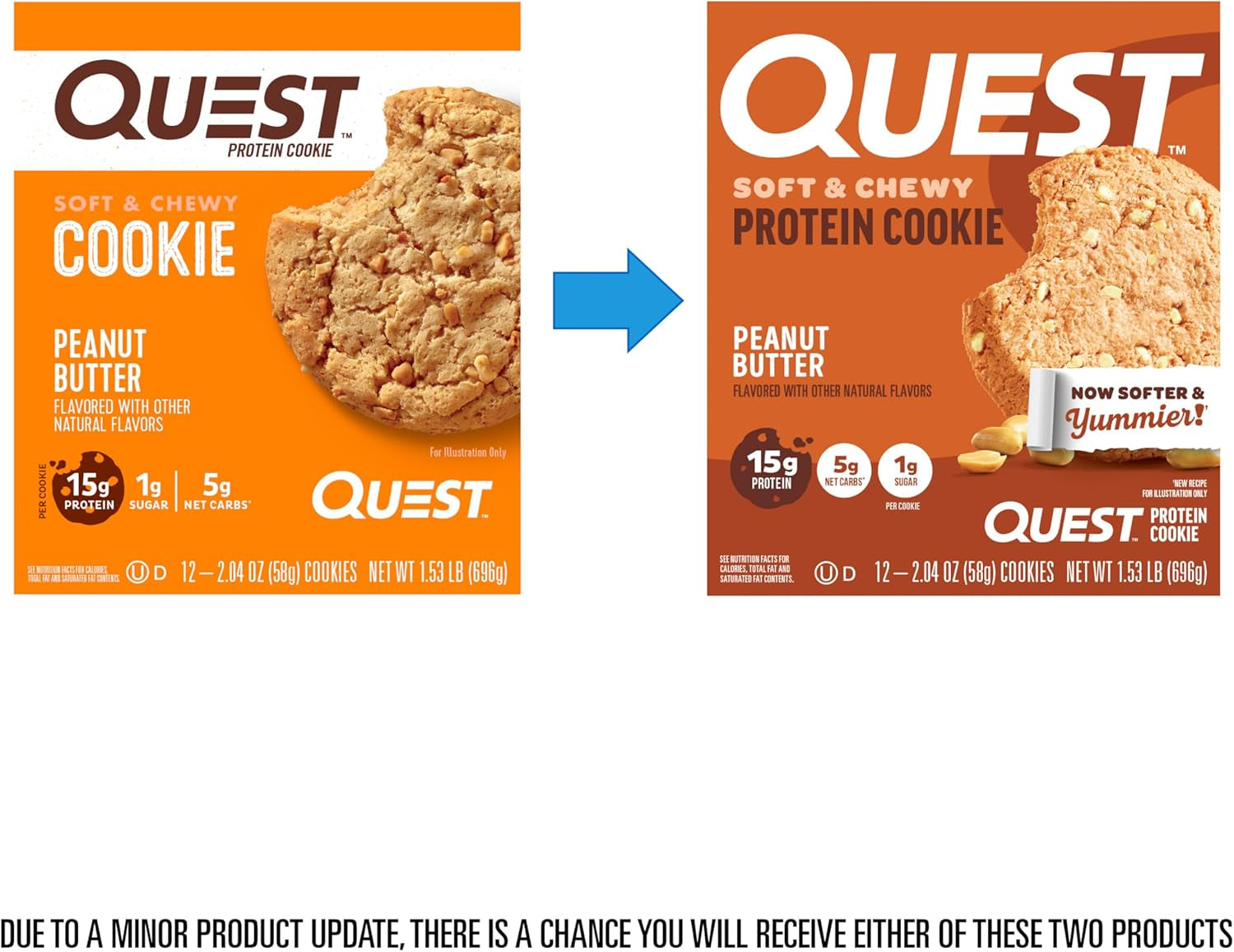 Nutrition Peanut Butter Protein Cookie, 15G Protein, 1G Sugar, 5G Net Carbs, Keto Friendly, High Protein, Low Carb; 12 Count