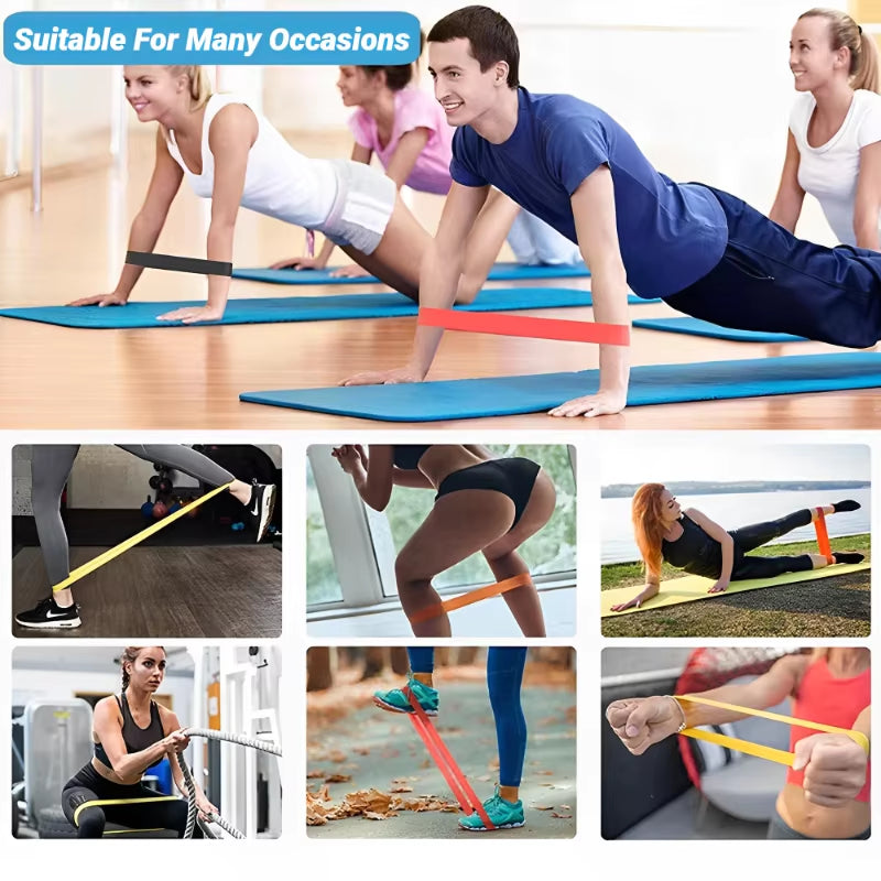 Yoga Rally Circle Resistance Bands Fitness Set Rubber Loop Strength Training Workout Expander Gym Equipment Elastic Portable