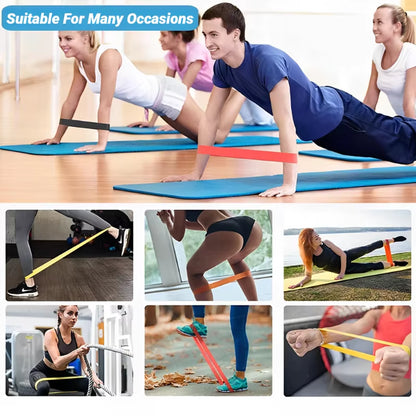 Yoga Rally Circle Resistance Bands Fitness Set Rubber Loop Strength Training Workout Expander Gym Equipment Elastic Portable