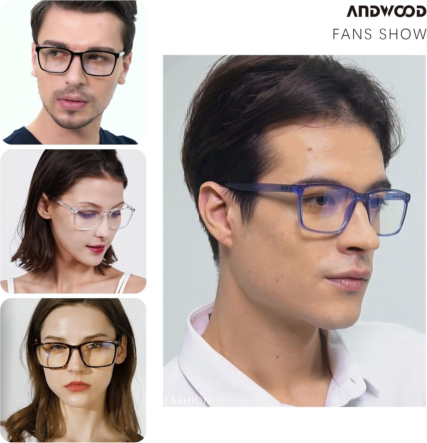 Blue Light Blocking Glasses Men Women Computer Filter Large Frame Bluelight Blocker anti Blue Ray Lightweight AR002