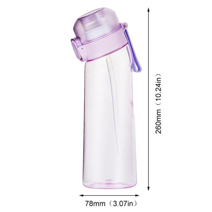 650ML Sports Water Bottle Scent Water Bottle with Flavour Pod Gym Sport Bottle Fruit Fragrance Water Bottle for Sport Travel