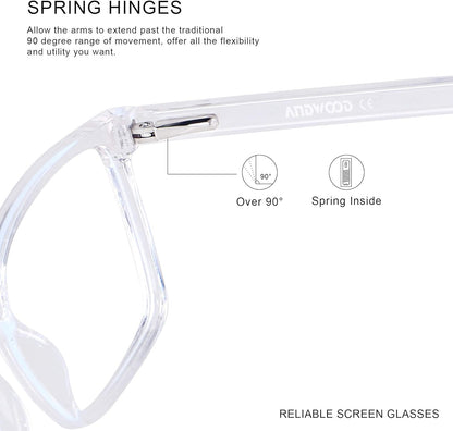 Blue Light Blocking Glasses Men Women Computer Filter Large Frame Bluelight Blocker anti Blue Ray Lightweight AR002