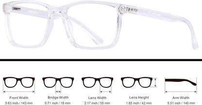 Blue Light Blocking Glasses Men Women Computer Filter Large Frame Bluelight Blocker anti Blue Ray Lightweight AR002
