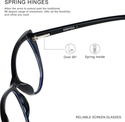 Blue Light Blocking Glasses Women Bluelight Blocker Computer Cateye Clear Cat Eye Eyeglasses Frame AR003