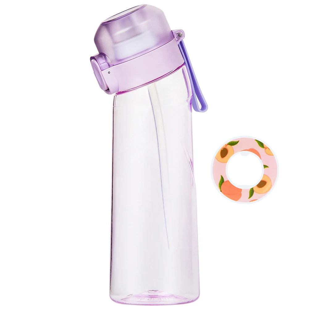 650ML Sports Water Bottle Scent Water Bottle with Flavour Pod Gym Sport Bottle Fruit Fragrance Water Bottle for Sport Travel