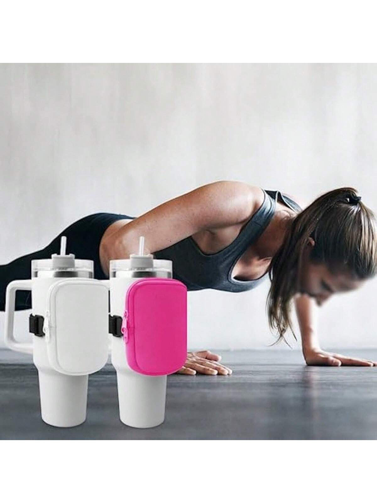1Pc Water Bottle Pouch for Accessories, Running Water Bottle Handheld Caddy Compatible with Kinds of Tumbler, Gym Water Bottle