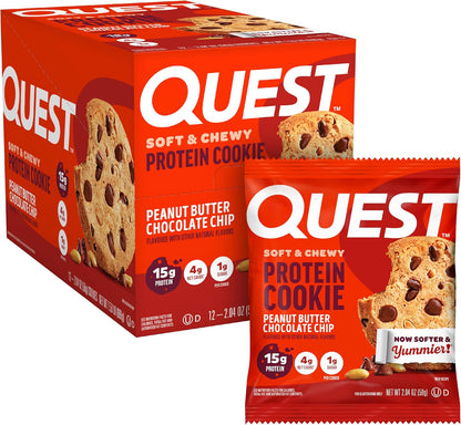 Nutrition Peanut Butter Chocolate Chip High Protein Cookie, Keto Friendly, Low Carb, 24.5 Oz, 12 Count (Pack of 1)