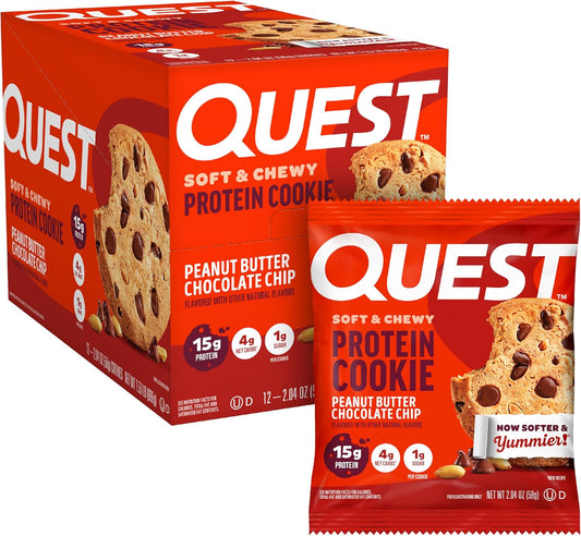 Nutrition Peanut Butter Chocolate Chip High Protein Cookie, Keto Friendly, Low Carb, 24.5 Oz, 12 Count (Pack of 1)