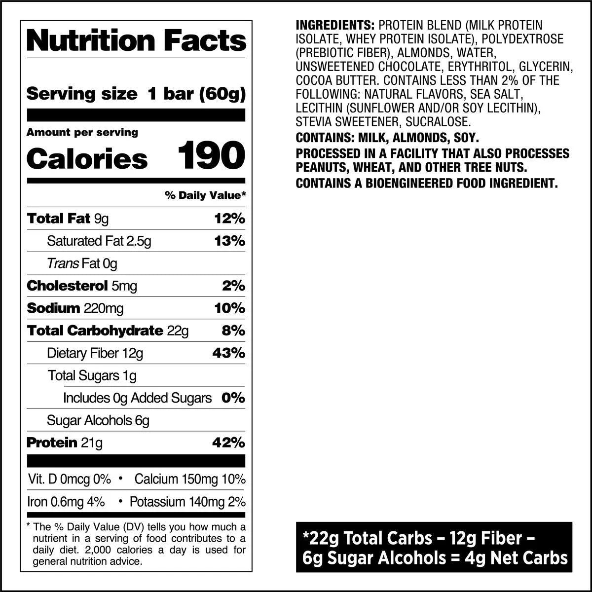 Quest Protein Bar, Chocolate Chip Cookie Dough, 21G Protein, Gluten Free, 12 Count