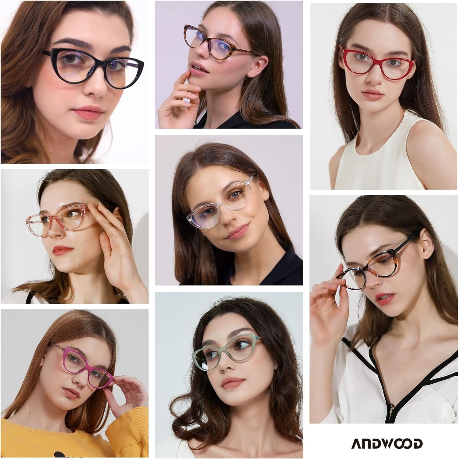 Blue Light Blocking Glasses Women Bluelight Blocker Computer Cateye Clear Cat Eye Eyeglasses Frame AR003