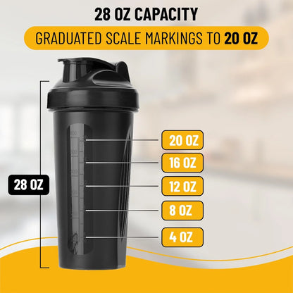 - Shaker Bottles for Protein Mixes, 20 Oz
